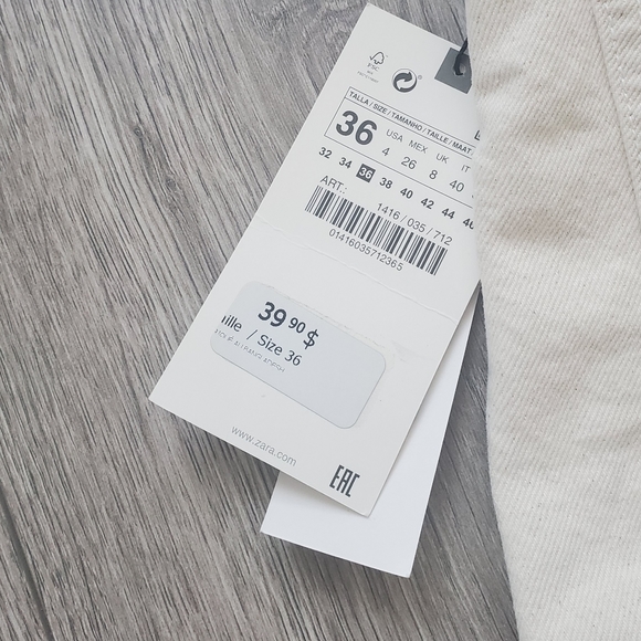 Zara mom short size 4 brand new beige - Picture 6 of 6